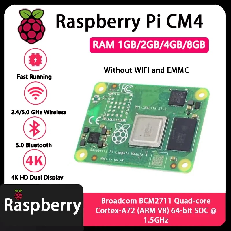 Raspberry Pi CM4 met 1 GB/2 GB - Raspberry Pi Compute Module 4 8Gb 32Gb recensie en prijs